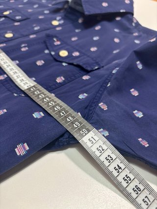 Camisa Tommy Hilfiger Estampada Azul Marino M