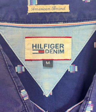 Camisa Tommy Hilfiger Estampada Azul Marino M