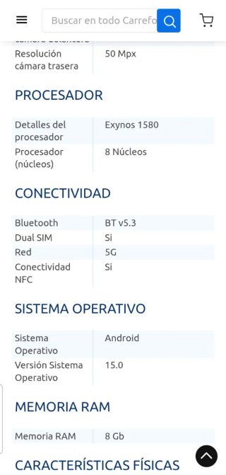 Samsung Galaxy A56 256GB negro