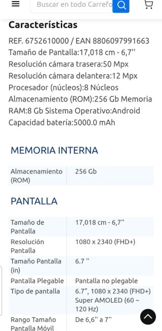 Samsung Galaxy A56 256GB negro