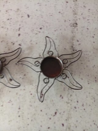 2 Portavelas con Forma de Estrella