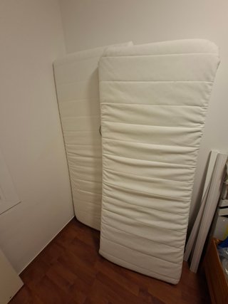 Sofá cama plegable, 3 cajones y 2 colchones HEMNES