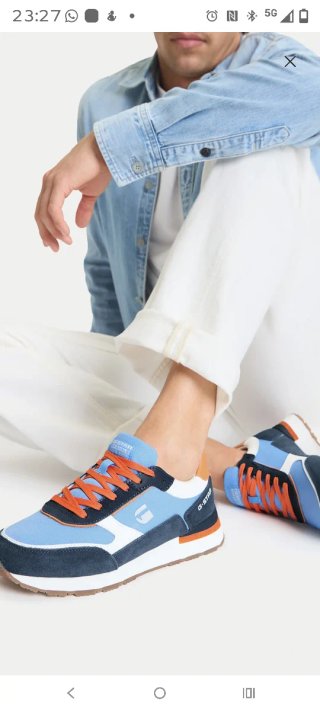 Zapatillas G-Star Hombre Azul y Naranja