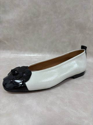 Bailarinas Elio Pitti Piel Blanco y Negro