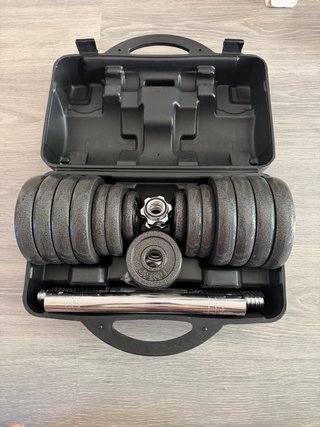 Set Mancuernas 30kg Ajustables Maletín