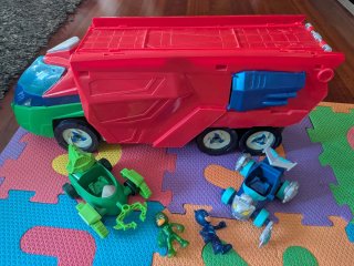 Set PJ Masks: Camión, 2 Vehículos y 2 Muñecos