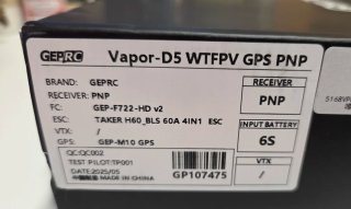 Drone FPV GEPRC Vapor-D5 WTFPV GPS PNP
