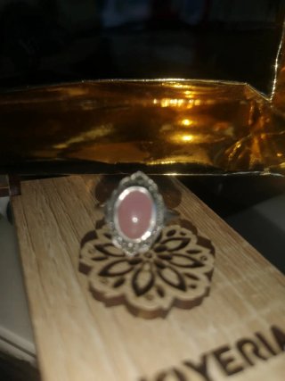 Anillo Cuarso Rosa y Marquezitas  Plata 925