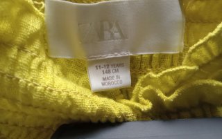 Blusa ZARA Fruncida Amarilla