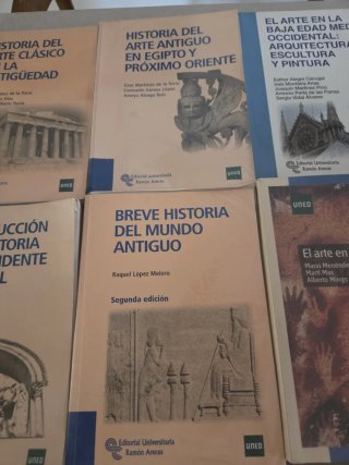 Conjunto libros UNED historia del arte