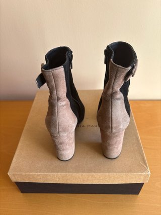 Botines Estefania Marco Talla 38 Negro/Beige