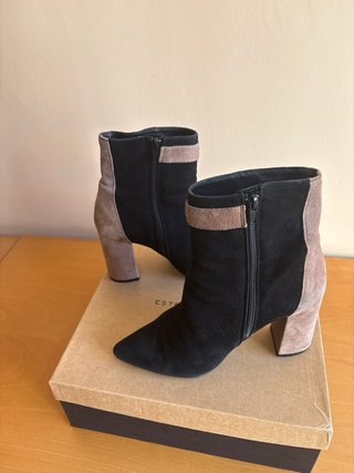 Botines Estefania Marco Talla 38 Negro/Beige