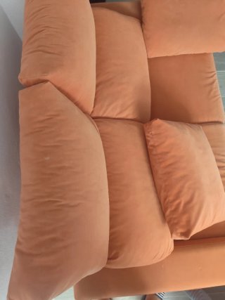 Sofá 2 plazas color naranja
