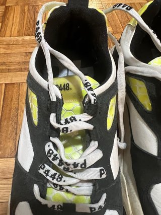 Tenis P448 Mujer Talla 41 Negro y Amarillo