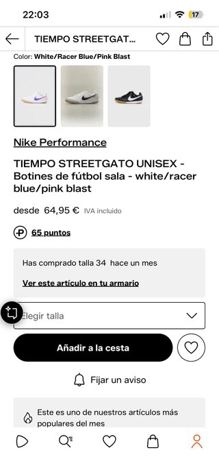 Zapatillas de Fútbol Nike Talla 34