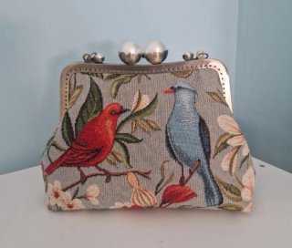 Bolso de mano con estampado de pájaros
