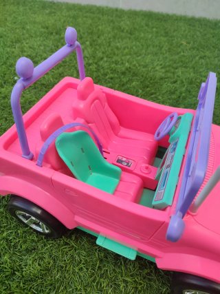 Coche Descapotable Barbie Rosa y Verde