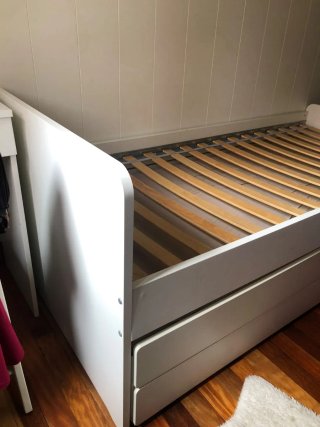 Estructura de Cama Nido Blanca