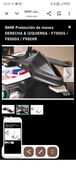 Paramanos BMW F750/850/900 Originales