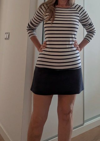 Vestido de Rayas Estilo Marinero