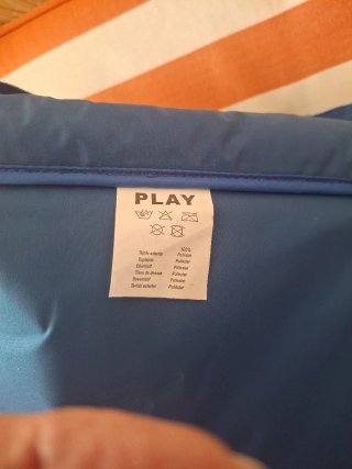 Trona portátil plegable azul