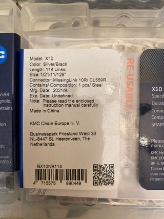4 Cadenas KMC X10 para Bicicleta