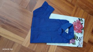 Camicia da uomo blu