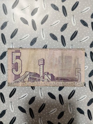 Billete Antiguo 5 Rand Sudáfrica