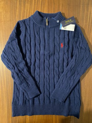 Maglione Quarter Zip Treccia - Tg L