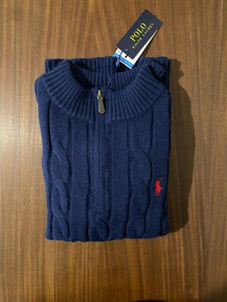 Maglione Quarter Zip Treccia - Tg L
