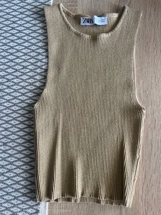 Camiseta Zara Beige Talla XS