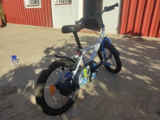 Bicicleta Infantil 16 pulgadas Blanca y Azul