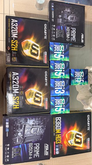 Lote Placas Base Gigabyte y Asus + CPUs Intel