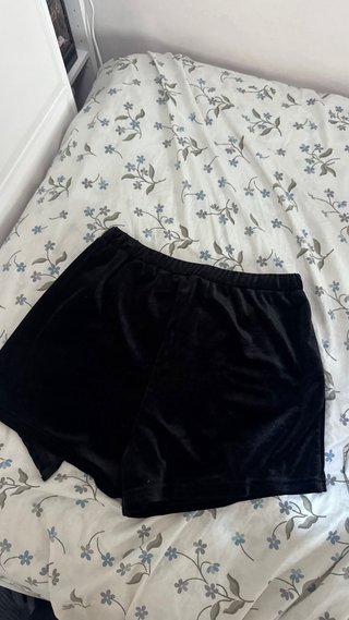 Falda pantalón de terciopelo negra Shein
