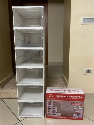Scarpiera pieghevole 6 ripiani NUOVA salvaspazio p
