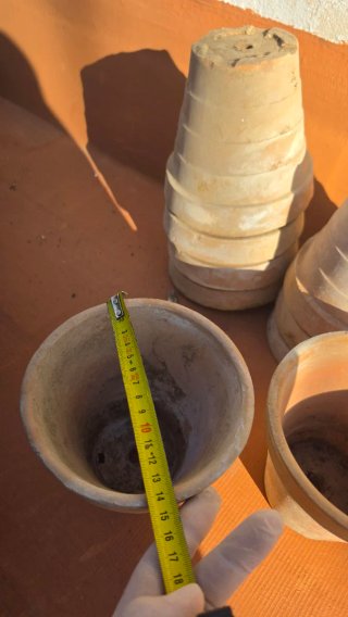 10 Macetas Terracota Antiguas Años 60