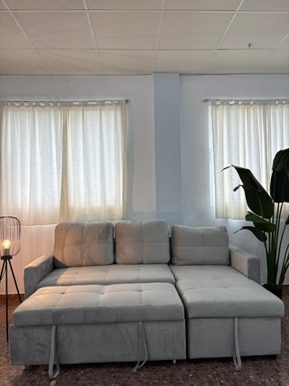 Sofá Cama Pau Gris Claro