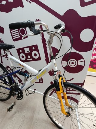 Bicicleta Paseo Kinley Funn V Brakes System Blanca Y Azul 26