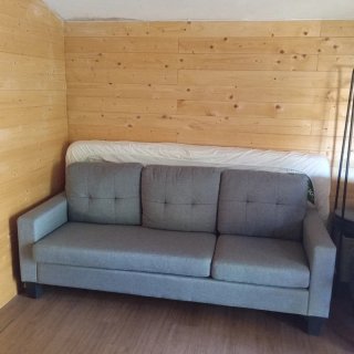 Sofá 3 plazas gris, casi nuevo
