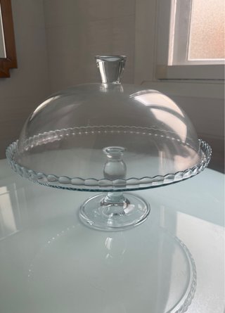 Fuente para Tartas con Cúpula de Cristal
