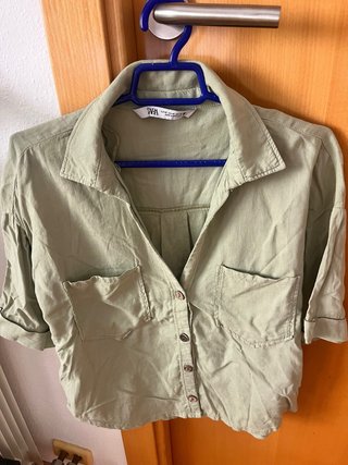 Camisa Zara Verde Oliva