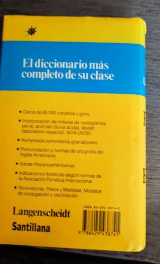 LANG DICC. MODERNO INGLES/ESPA�OL.