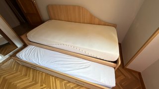 Cama nido juvenil 90x190 madera + 1 colchón