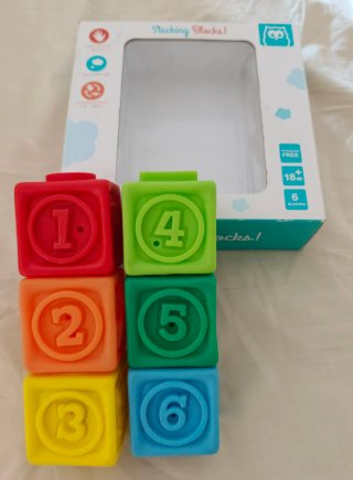 Set de 6 Cubos de Apilar para Bebé