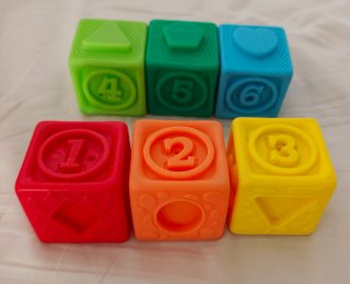 Set de 6 Cubos de Apilar para Bebé