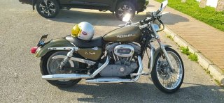 Harley Davidson XL 883 Custom Verde/Plata