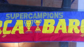 Sciarpa FC Barcelona Força Barça anni '90