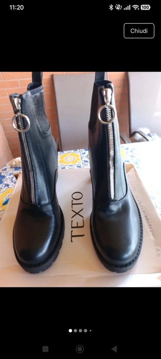 Stivaletti Texto neri zip frontale misura 42