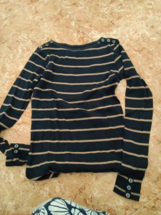 Camiseta rayas mujer manga larga