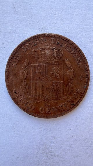 5 céntimos Alfonso XII 1878 – Moneda antigua españ